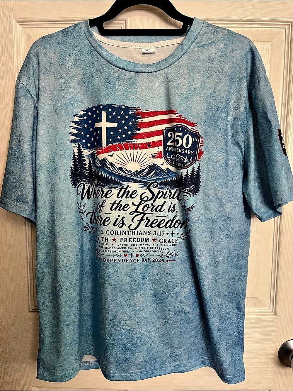 Where the Spirit of the Lord is There is Freedom 250th Anniversary T-Shirt Tee s